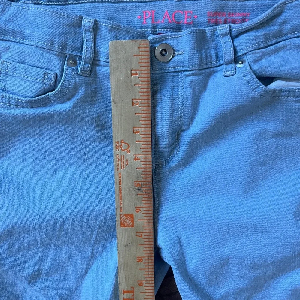 The Childrens Place Super Skinny Jeans Light Wash Blue Slim Fit Kids Size 12
